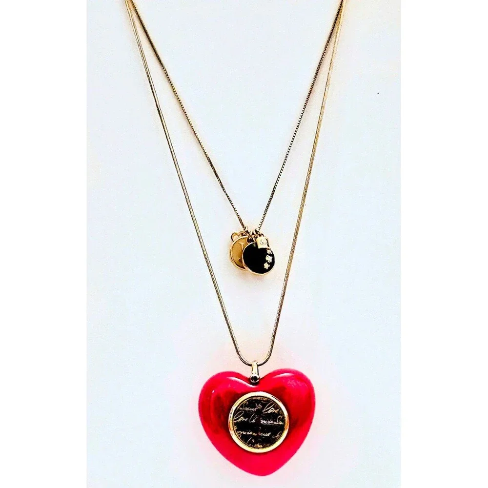 5pc VICTORIA SECRET COLLECTION KEYCHAIN Heart NECKLACE TRAVEL MIRROR BRAND NEW